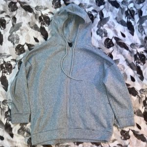 Gray zip up hoodie